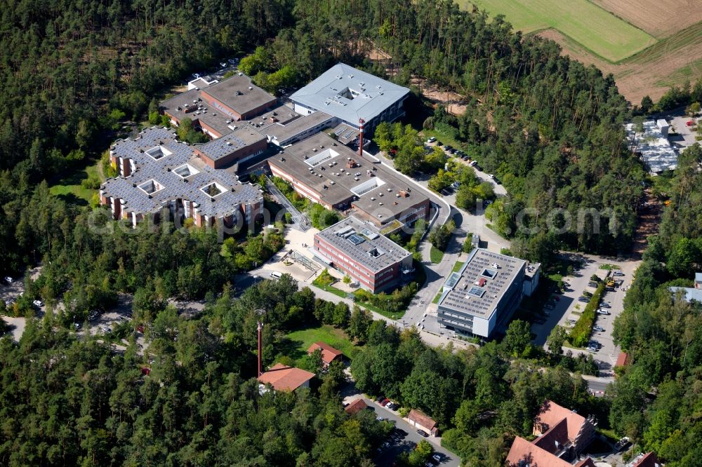 Roth from above - Hospital grounds of the Clinic Kreisklinik Roth at Weinbergweg in Roth in the state Bavaria, Germany