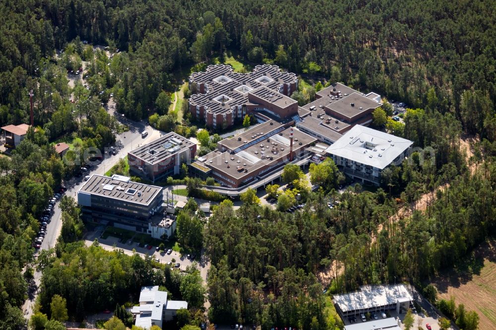 Roth from the bird's eye view: Hospital grounds of the Clinic Kreisklinik Roth at Weinbergweg in Roth in the state Bavaria, Germany