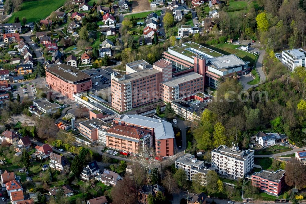 Lahr/Schwarzwald from the bird's eye view: Hospital grounds of the Clinic Kreiskrankenhaus in Lahr/Schwarzwald in the state Baden-Wuerttemberg, Germany