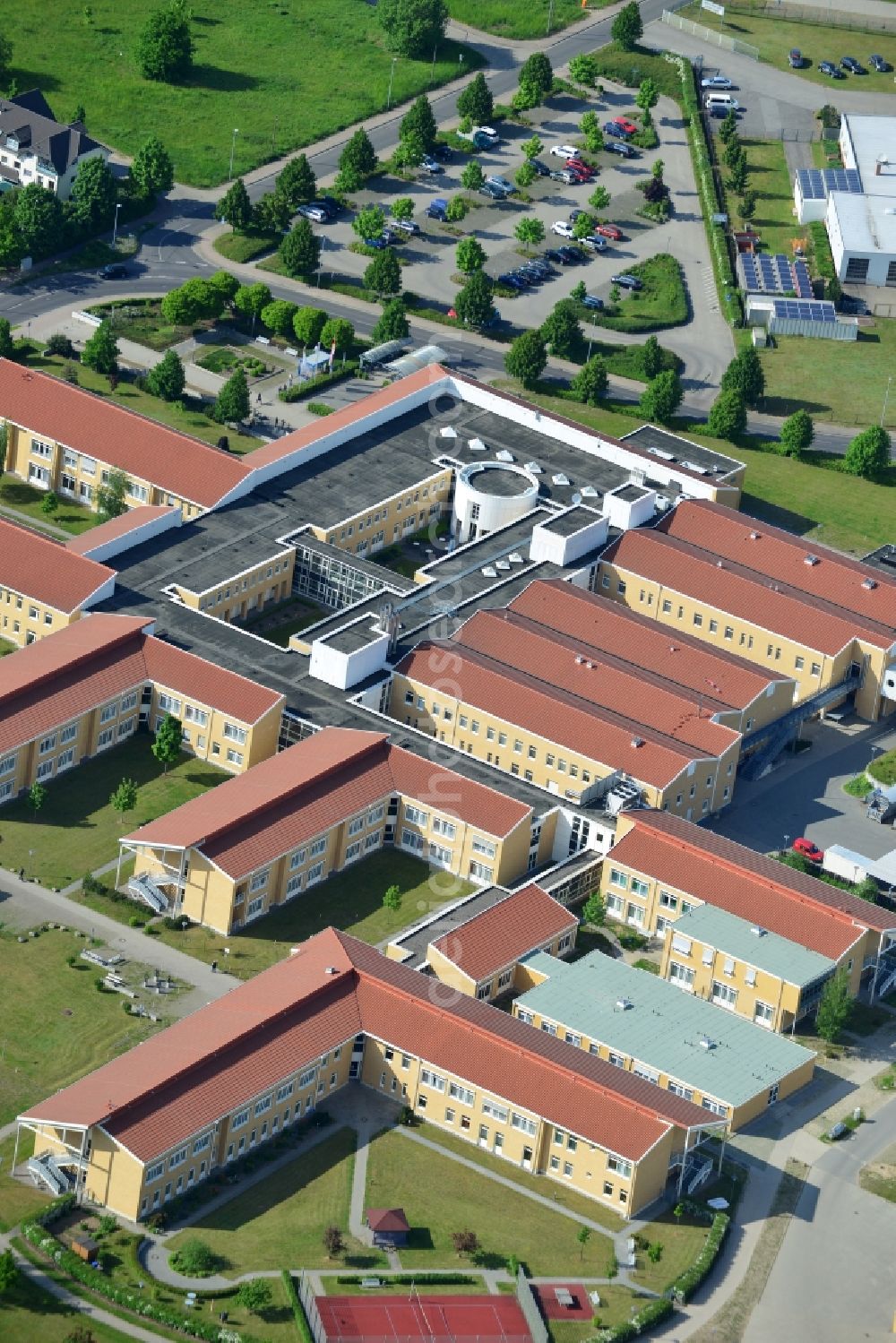 Aerial image Perleberg - Clinic of the hospital grounds Prignitz in Perleberg in the state Brandenburg