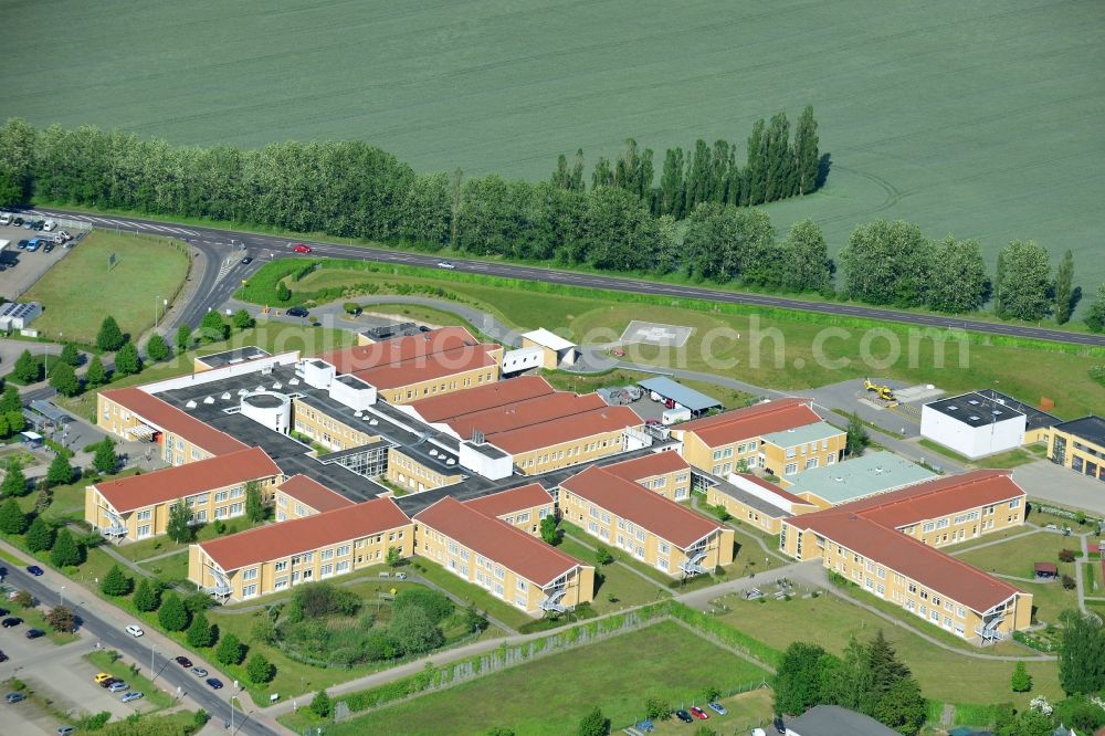 Aerial image Perleberg - Clinic of the hospital grounds Prignitz in Perleberg in the state Brandenburg