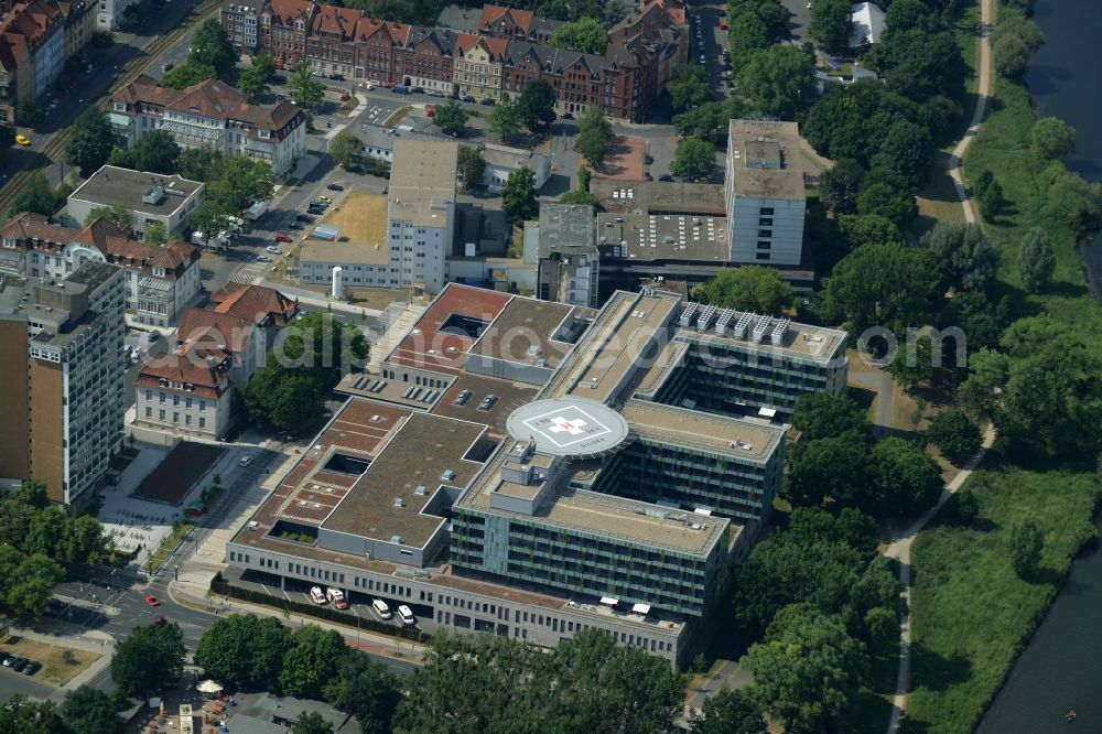 Hannover from the bird's eye view: Clinic of the hospital grounds KRH Klinikum Siloah in Hannover in the state Lower Saxony