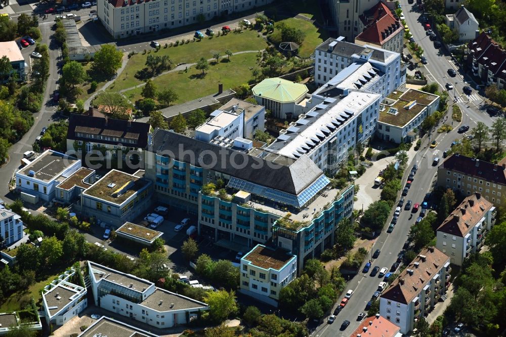 Würzburg from above - Hospital grounds of the Clinic of KWM Missioklinik on Salvatorstrasse in the district Frauenland in Wuerzburg in the state Bavaria, Germany