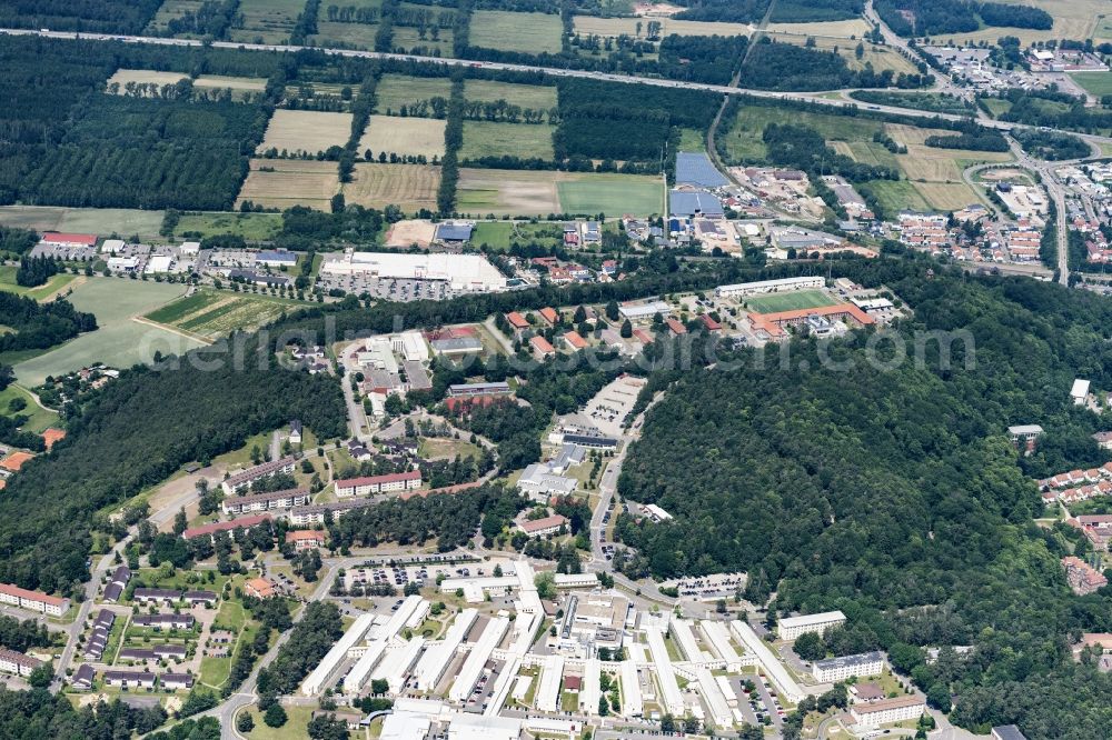 Aerial photograph Landstuhl - Hospital grounds of the Clinic Landstuhl Regional Medical Center in Landstuhl in the state Rhineland-Palatinate, Germany