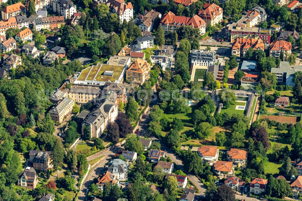 Aerial image Freiburg im Breisgau - Hospital grounds of the Clinic Loretto-Krankenhaus in Freiburg im Breisgau in the state Baden-Wuerttemberg, Germany