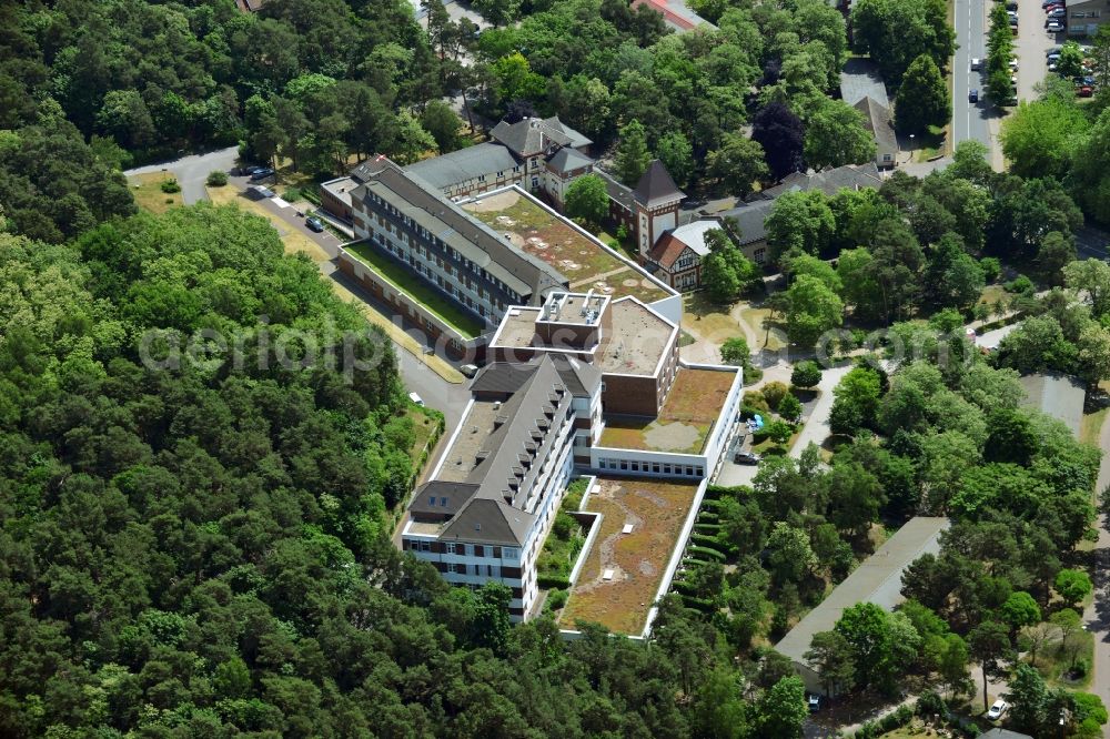 Aerial image Lostau - Clinic of the hospital grounds Lung Clinic of Pfeiffer's foundations in Lostau in the state Saxony-Anhalt