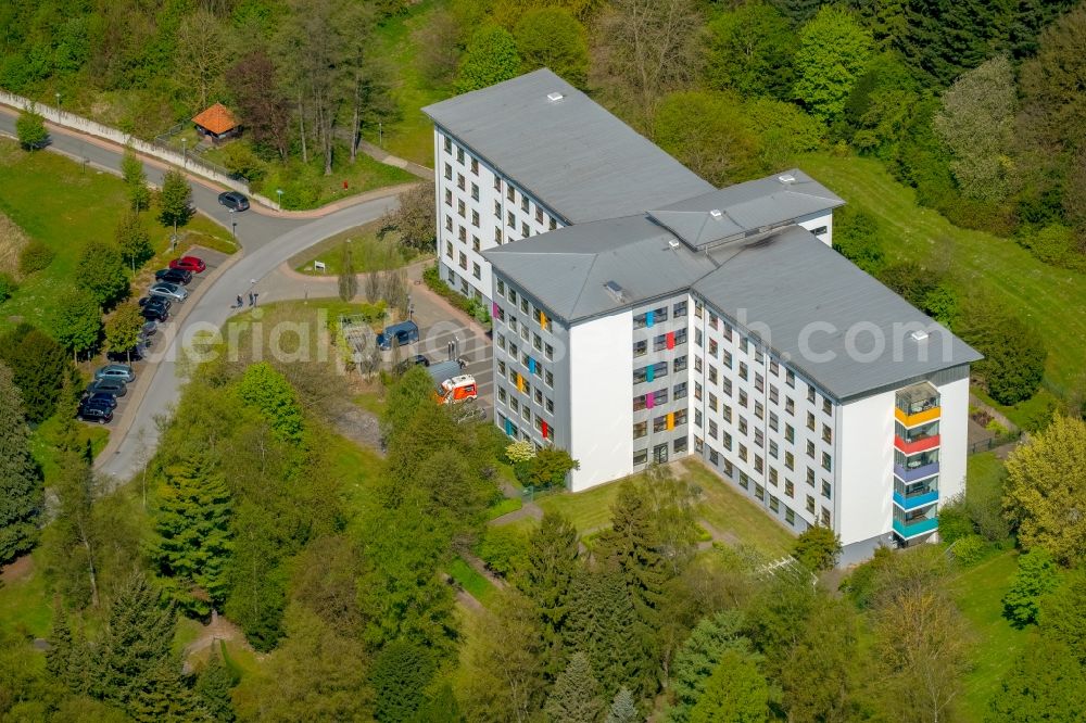 Warstein from the bird's eye view: Hospital grounds LWL - hospital Warstein in Warstein in the state North Rhine-Westphalia