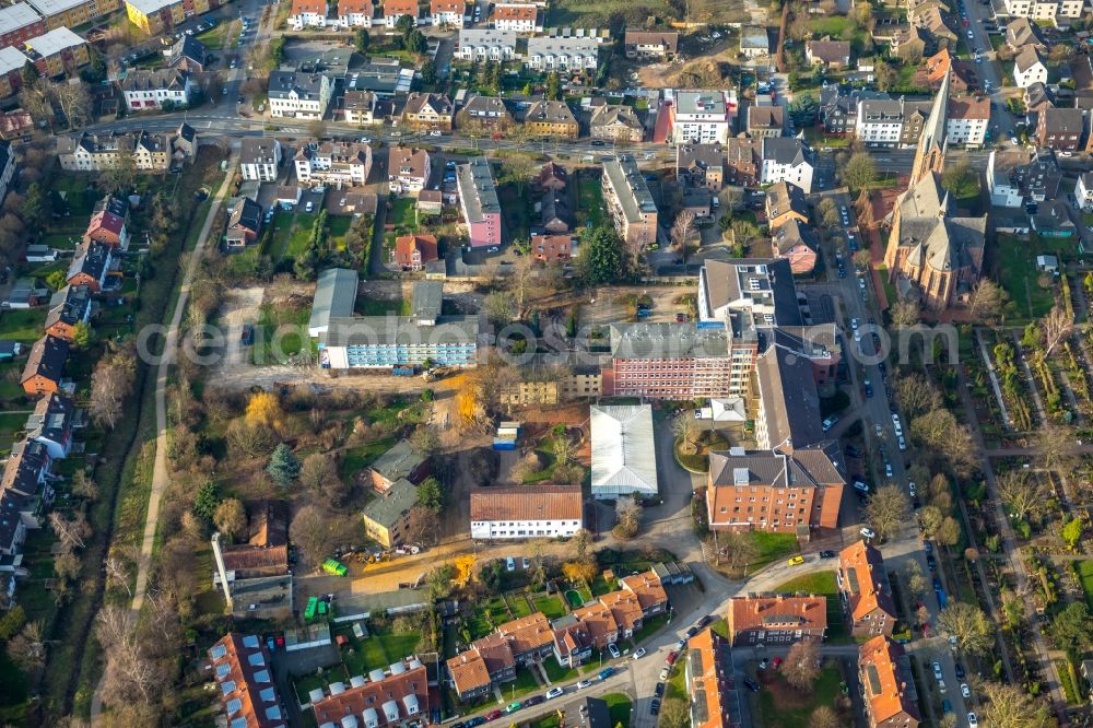 Aerial photograph Herne - Hospital grounds of the Clinic Marienhospital-Herne II in of Widumer Strasse in Herne in the state North Rhine-Westphalia, Germany