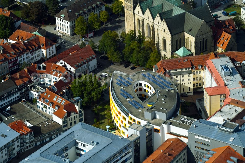 Aerial photograph Osnabrück - Hospital grounds of the Clinic Marienhospital in Osnabrueck in the state Lower Saxony, Germany