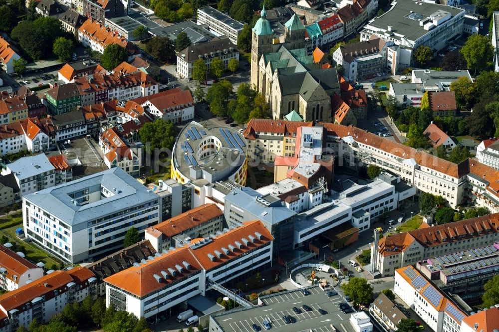 Osnabrück from above - Hospital grounds of the Clinic Marienhospital in Osnabrueck in the state Lower Saxony, Germany