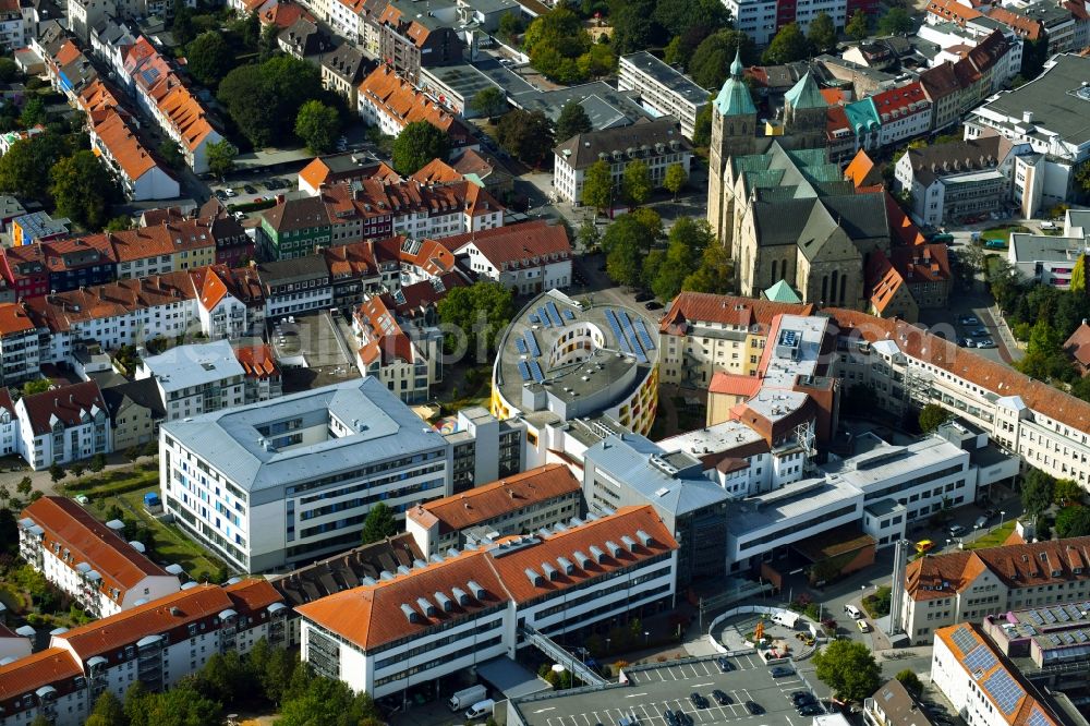 Osnabrück from the bird's eye view: Hospital grounds of the Clinic Marienhospital in Osnabrueck in the state Lower Saxony, Germany