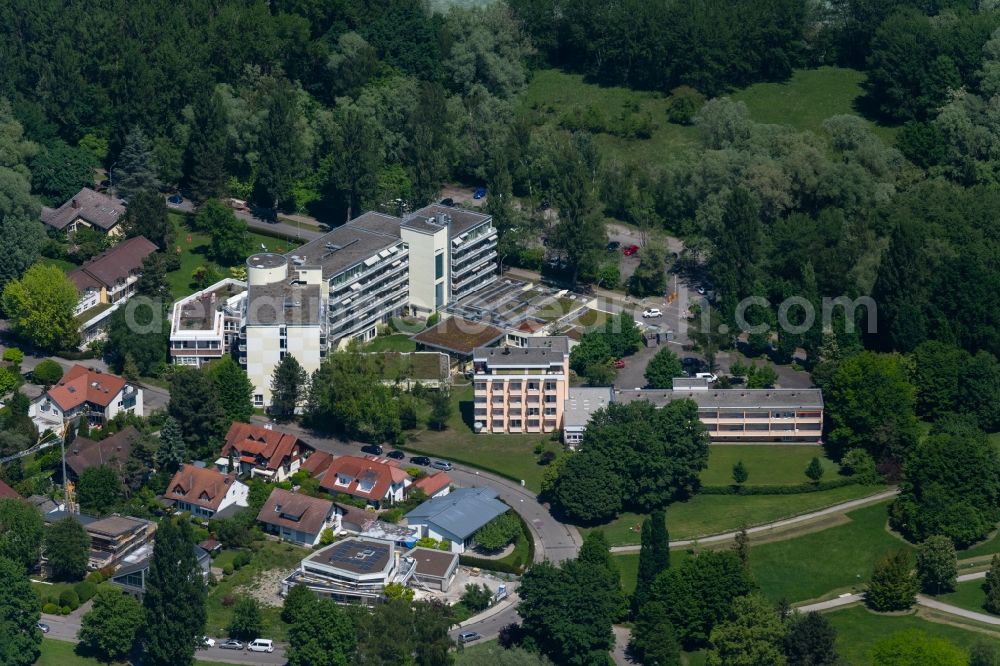 Aerial image Radolfzell am Bodensee - Hospital grounds of the Clinic Med. Reha-Einrichtungen of Stadt Radolfzell in Radolfzell am Bodensee in the state Baden-Wuerttemberg, Germany