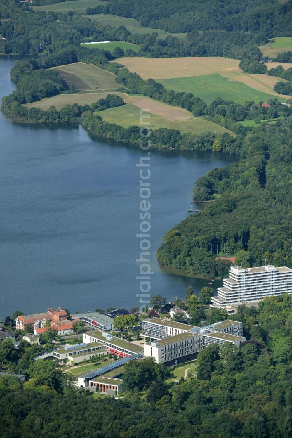 Malente from above - Hospital grounds of the Clinic Muehlenbergklinik Holsteinische Schweiz in the district Bad Malente-Gremsmuehlen in Malente in the state Schleswig-Holstein