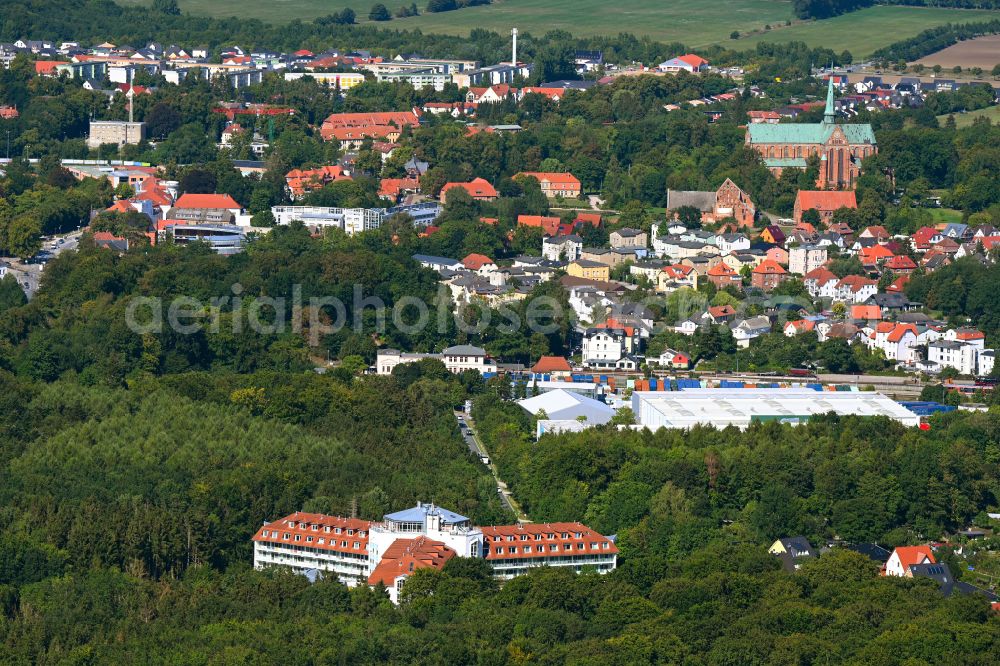 Bad Doberan from above - Hospital grounds of the Clinic Moorklinik on street Schwaaner Chaussee in Bad Doberan in the state Mecklenburg - Western Pomerania, Germany