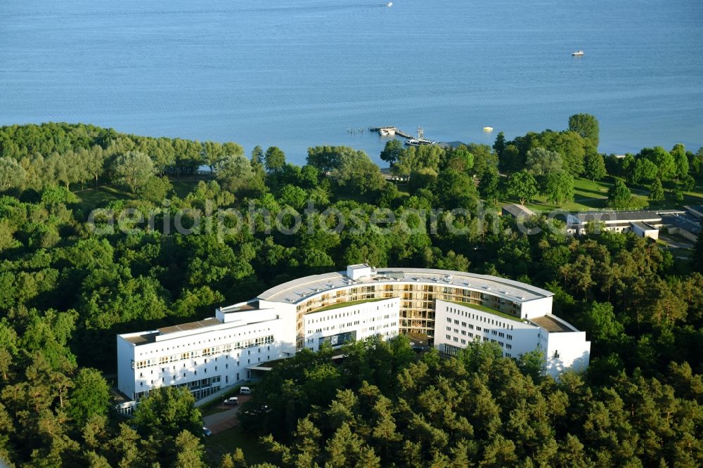 Klink from above - Clinic area of the hospital of Mueritz clinic department for transplantation medicine in shutting in the federal state Mecklenburg-West Pomerania, Germany