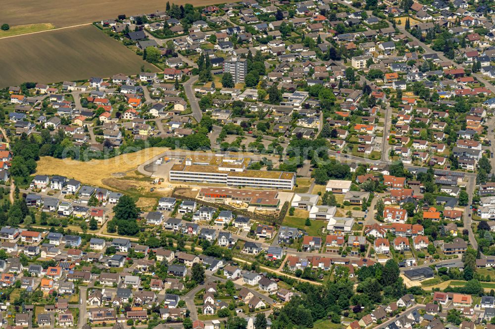 Spaichingen from above - Hospital grounds of the Clinic MVZ Spaichingen - Praxis fuer Kinder- and Jugendmedizin Abreika Burwak and Lama Khamis in Spaichingen in the state Baden-Wuerttemberg, Germany