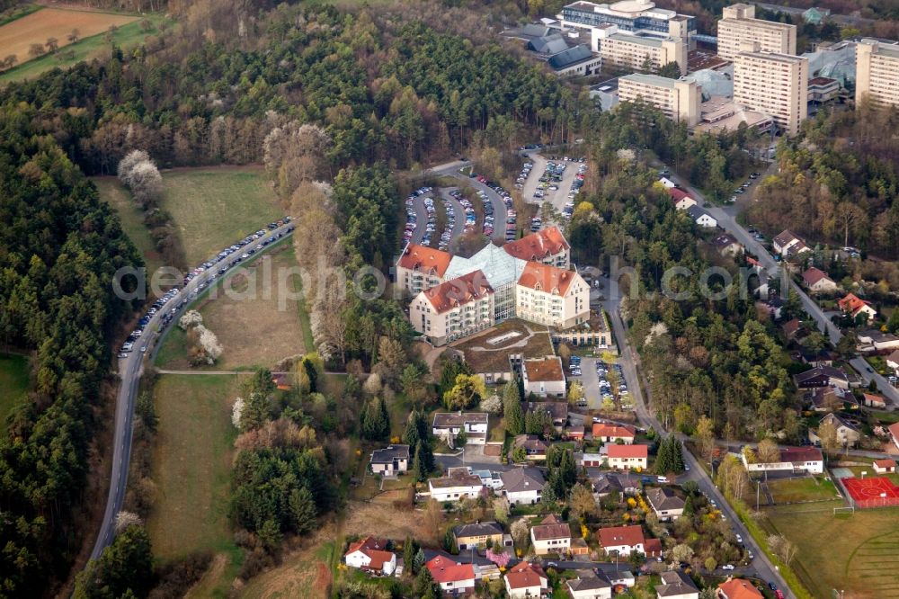 Bad Neustadt an der Saale from above - Hospital grounds of the Clinic Neurologische Klinik Bad Neustadt on Saale in Bad Neustadt an der Saale in the state Bavaria, Germany