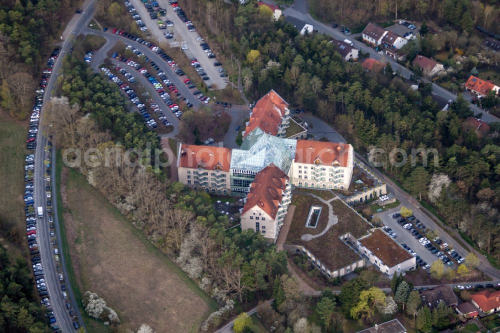 Aerial photograph Bad Neustadt an der Saale - Hospital grounds of the Clinic Neurologische Klinik Bad Neustadt on Saale in Bad Neustadt an der Saale in the state Bavaria, Germany