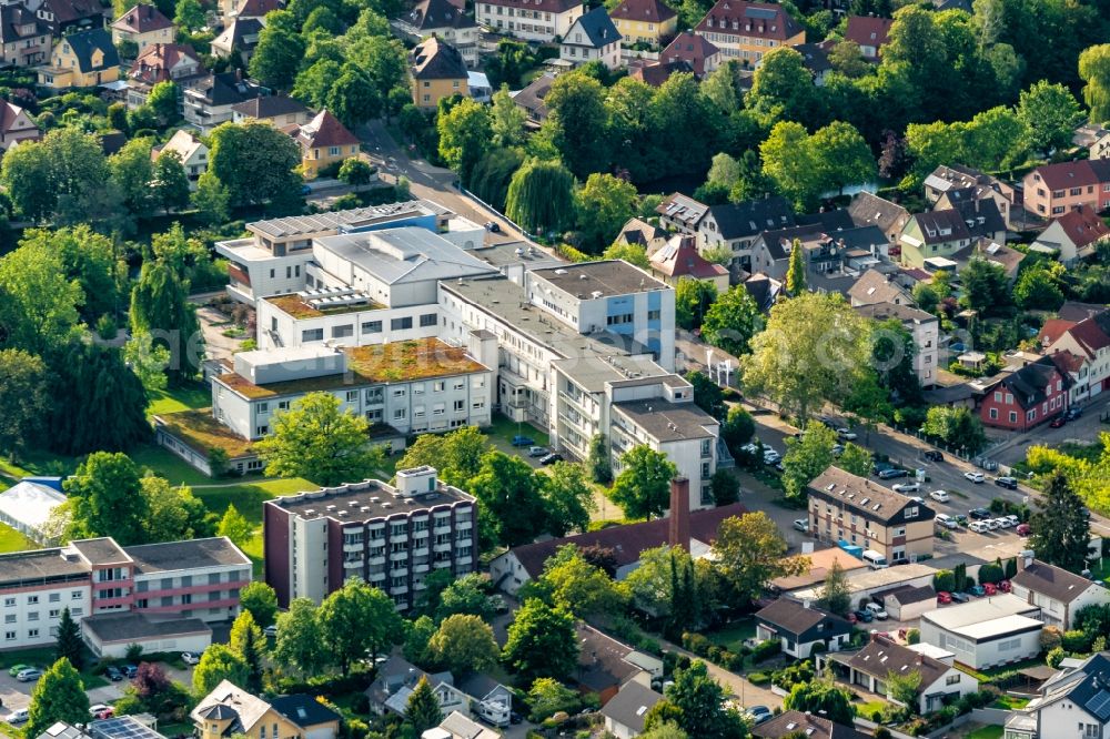 Aerial photograph Kehl - Hospital grounds of the Clinic Ortenau Klinikum in Kehl in the state Baden-Wurttemberg, Germany