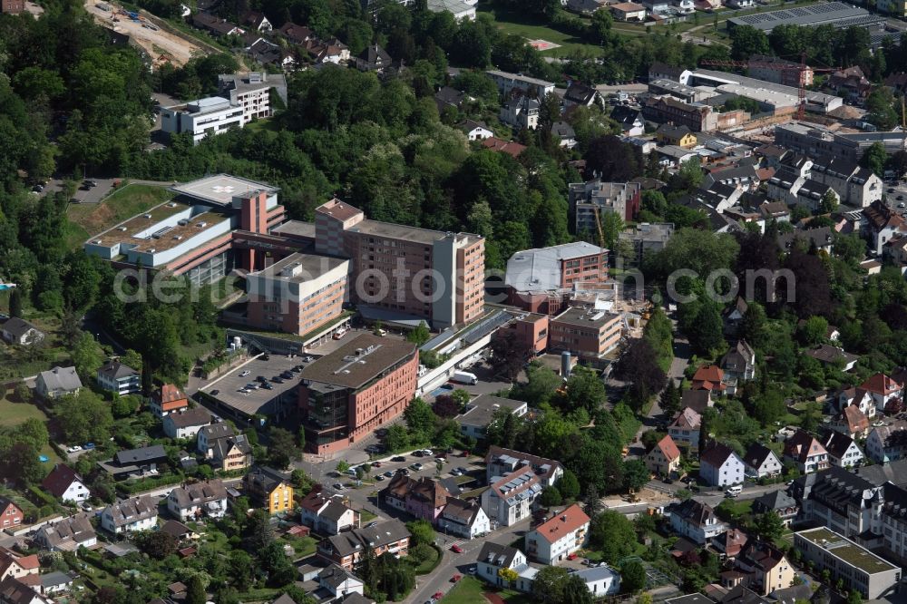 Aerial image Lahr/Schwarzwald - Hospital grounds of the Clinic Ortenau Klinikum Lahr in Lahr/Schwarzwald in the state Baden-Wurttemberg, Germany