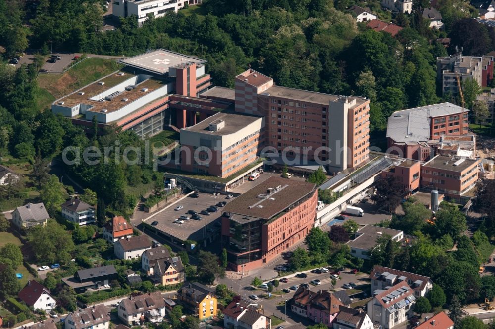 Lahr/Schwarzwald from above - Hospital grounds of the Clinic Ortenau Klinikum Lahr in Lahr/Schwarzwald in the state Baden-Wurttemberg, Germany