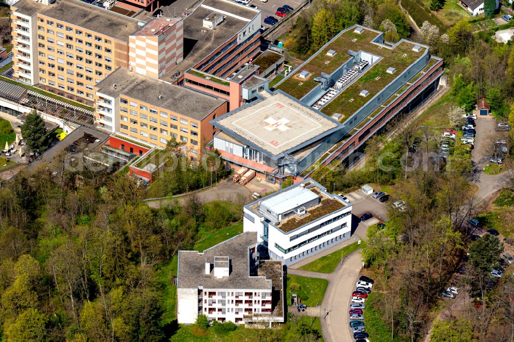 Lahr/Schwarzwald from the bird's eye view: Hospital grounds of the Clinic Ortenau Klinikum in Lahr/Schwarzwald in the state Baden-Wurttemberg, Germany