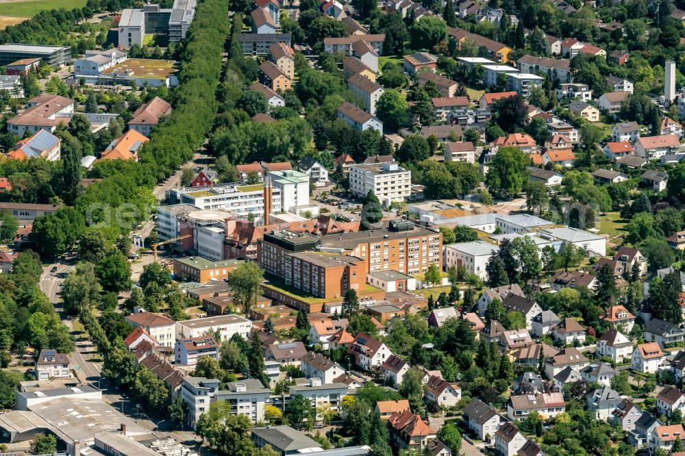 Aerial photograph Offenburg - Hospital grounds of the Clinic Ortenauklinik Offenburg in Offenburg in the state Baden-Wurttemberg, Germany