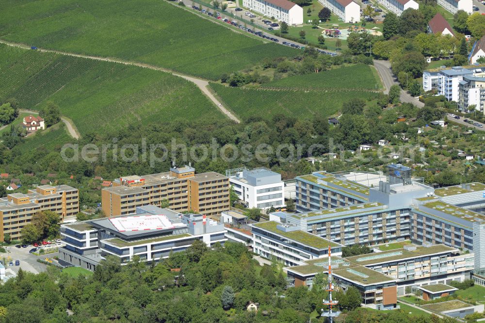 Aerial photograph Stuttgart - Hospital grounds of the Clinic Robert-Bosch-Krankenhaus in the district Bad Cannstatt in Stuttgart in the state Baden-Wurttemberg, Germany