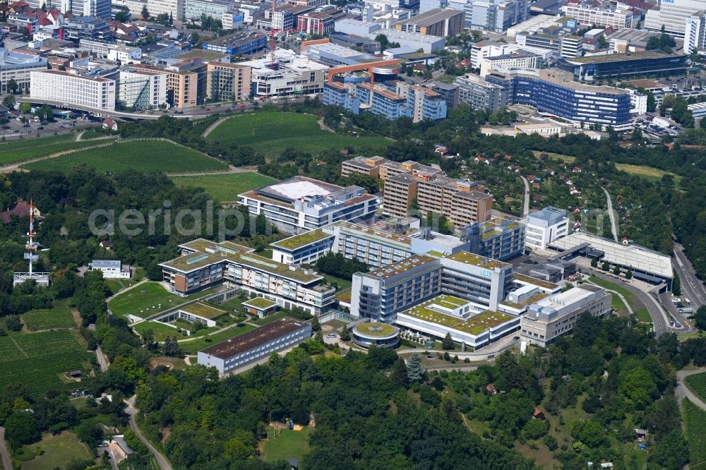 Stuttgart from the bird's eye view: Hospital grounds of the Clinic Robert-Bosch-Krankenhaus in the district Bad Cannstatt in Stuttgart in the state Baden-Wurttemberg, Germany