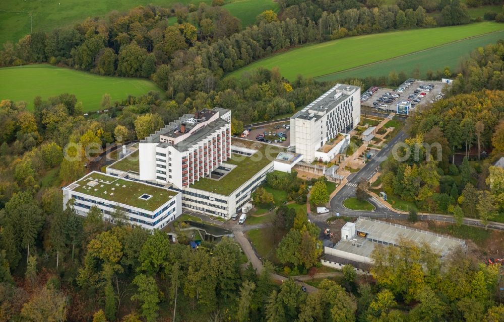 Aerial image Essen - Hospital grounds of the Clinic Ruhrlandklinik in the district Werden in Essen in the state North Rhine-Westphalia, Germany