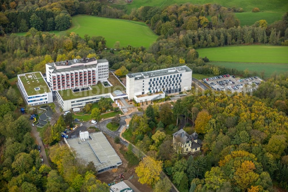 Essen from above - Hospital grounds of the Clinic Ruhrlandklinik in the district Werden in Essen in the state North Rhine-Westphalia, Germany