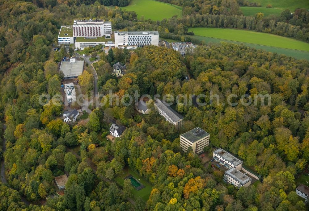 Aerial photograph Essen - Hospital grounds of the Clinic Ruhrlandklinik in the district Werden in Essen in the state North Rhine-Westphalia, Germany