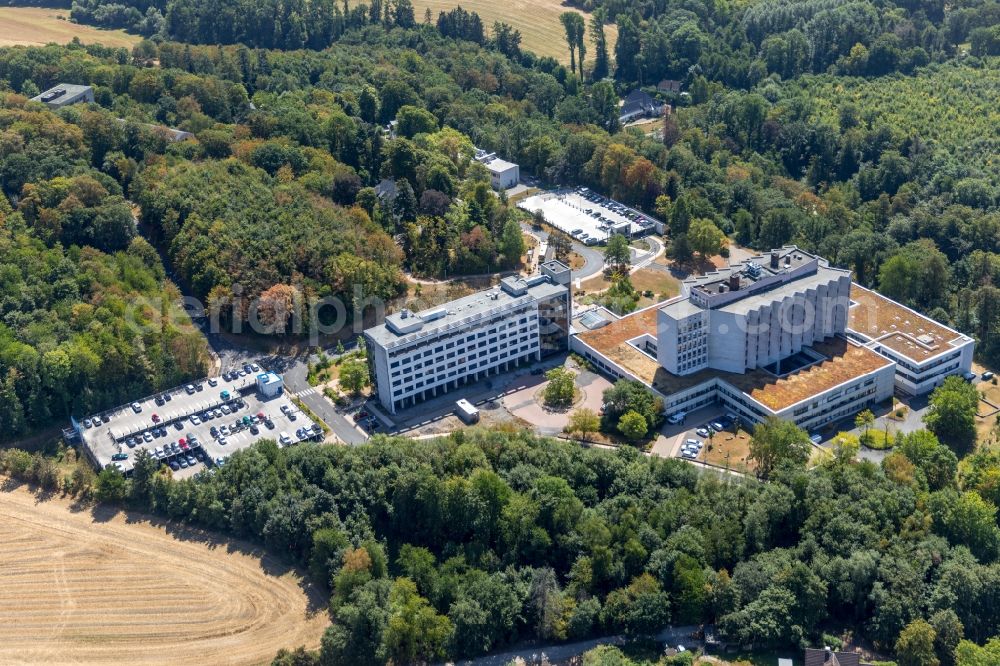 Aerial image Essen - Hospital grounds of the Clinic Ruhrlandklinik on Tueschener Weg in the district Werden in Essen in the state North Rhine-Westphalia, Germany