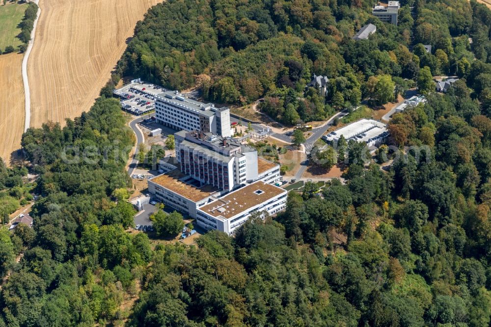 Essen from above - Hospital grounds of the Clinic Ruhrlandklinik on Tueschener Weg in the district Werden in Essen in the state North Rhine-Westphalia, Germany