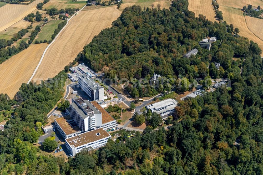 Aerial photograph Essen - Hospital grounds of the Clinic Ruhrlandklinik on Tueschener Weg in the district Werden in Essen in the state North Rhine-Westphalia, Germany