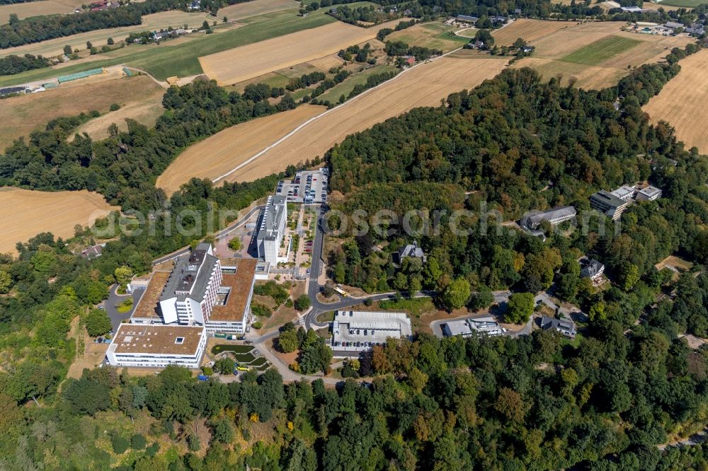 Essen from above - Hospital grounds of the Clinic Ruhrlandklinik on Tueschener Weg in the district Werden in Essen in the state North Rhine-Westphalia, Germany