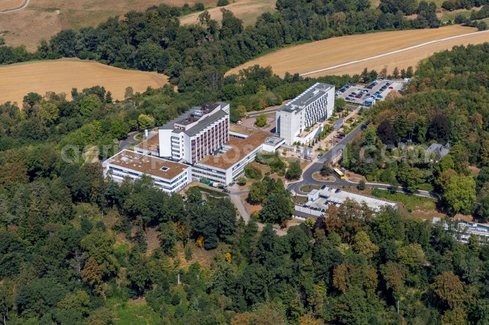 Aerial image Essen - Hospital grounds of the Clinic Ruhrlandklinik on Tueschener Weg in the district Werden in Essen in the state North Rhine-Westphalia, Germany