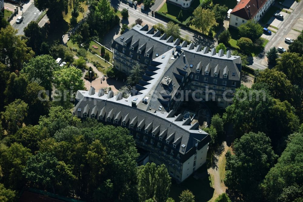 Aerial photograph Bad Lausick - Hospital grounds of the ClinicSachsenklinik Bad Lausick in Bad Lausick in the state Saxony