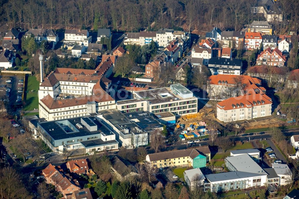 Aerial image Hamm - Clinic of the hospital grounds of Saint Mary Hospital in Hamm in the state of North Rhine-Westphalia