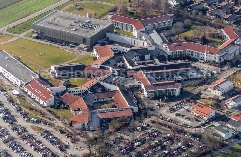 Aerial photograph Vogtareuth - Hospital grounds of the Clinic Schoen-Klinik in Vogtareuth in the state Bavaria, Germany