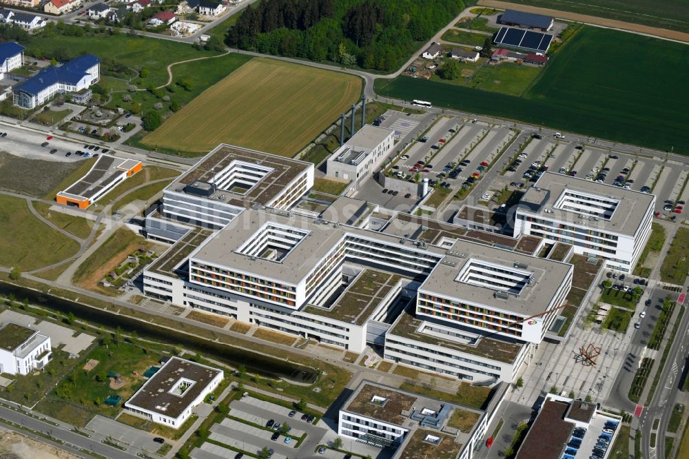 Aerial photograph Villingen-Schwenningen - Hospital grounds of the Clinic Schwarzwald-Baar Klinikum on Klinikstrasse in Villingen-Schwenningen in the state Baden-Wuerttemberg, Germany