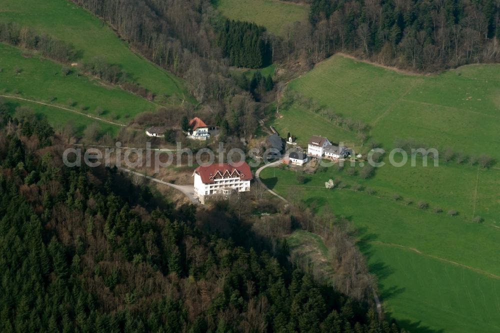 Glottertal from the bird's eye view: Hospital grounds of the Clinic Schwarzwald Klinik in Glottertal in the state Baden-Wuerttemberg, Germany