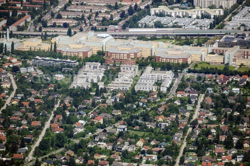 Aerial image Wien - Premises of the hospital Sozialmedizinische Zentrum Ost a?? Donauspital (SMZ Ost) in the district of Donaustadt in Vienna in Austria