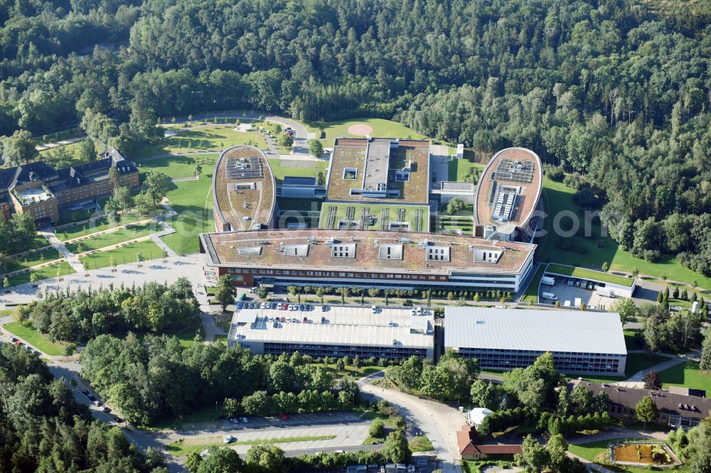 Aerial photograph Gera - Hospital grounds of the Clinic SRH Wald-Klinikum Gera on Strasse of Friedens in Gera in the state Thuringia, Germany