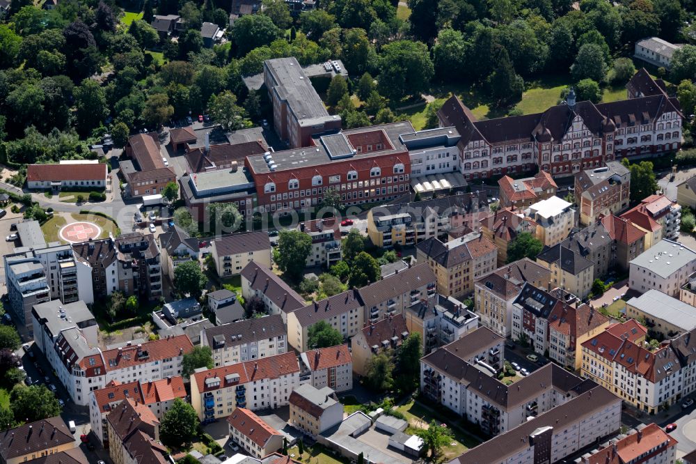 Braunschweig from the bird's eye view: Hospital grounds of the Clinic Staedtisches Klinikum Braunschweig in Brunswick in the state Lower Saxony, Germany