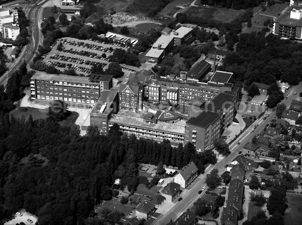 Moers from the bird's eye view: Hospital grounds of the Clinic Stiftung Krankenhaus Bethanien Moers in Moers in the state North Rhine-Westphalia, Germany