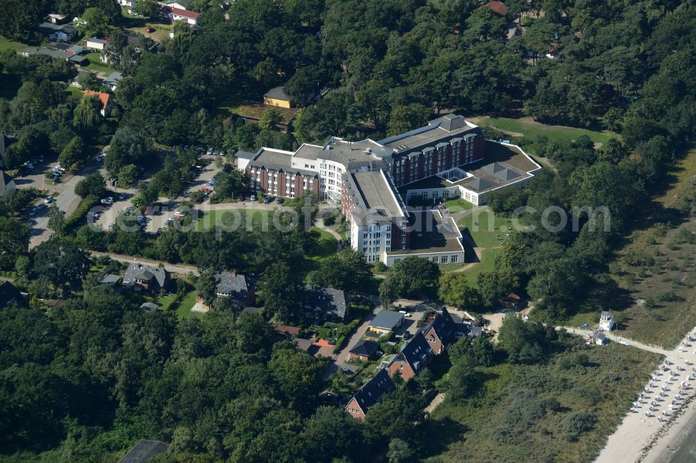 Ostseebad Boltenhagen from above - Clinic of the hospital grounds Strandklinik Boltenhagen in Ostseebad Boltenhagen in the state Mecklenburg - Western Pomerania