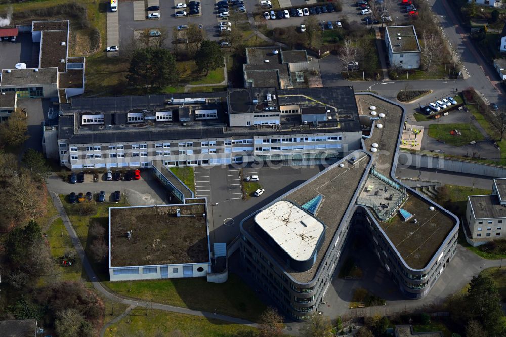 Aerial photograph Tauberbischofsheim - Hospital grounds of the Clinic on street Albert-Schweitzer-Strasse in Tauberbischofsheim in the state Baden-Wuerttemberg, Germany