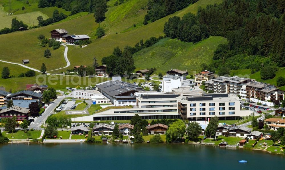 Zell am See from above - Hospital grounds of the Clinic Tauern Hospital in Zell am See in Austria