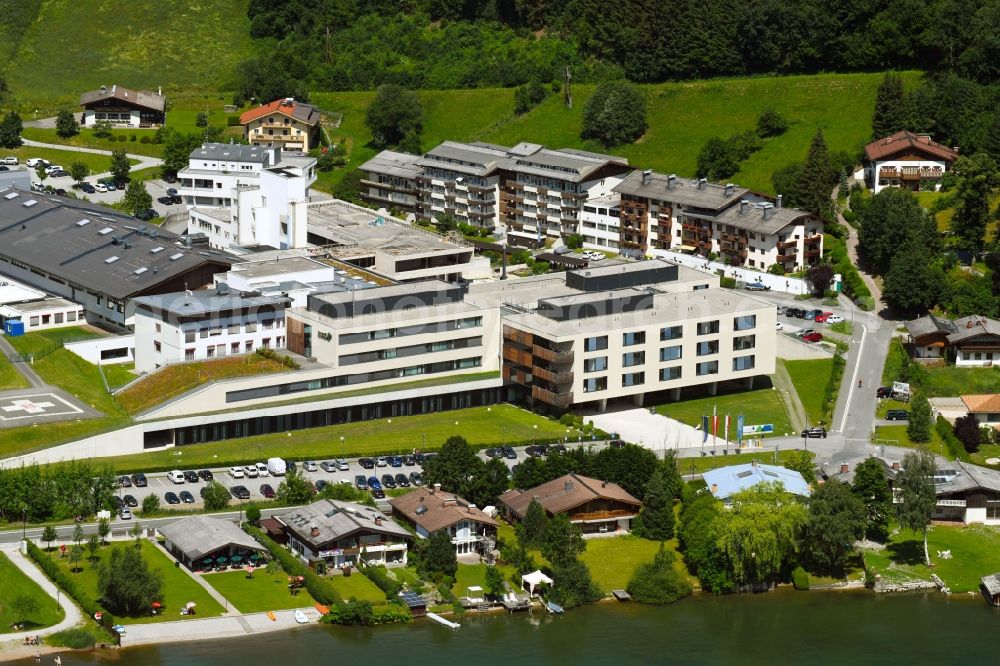 Zell am See from above - Hospital grounds of the Clinic Tauern Hospital in Zell am See in Austria